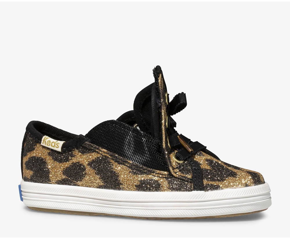 Basket Keds Enfant Leopard - Kate Spade New York Kickstart Jr. Glitter Leopard - 714-EHYBAC